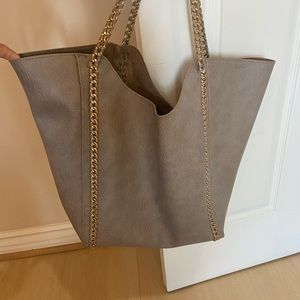 Leather Bucket Bag with matching pouch